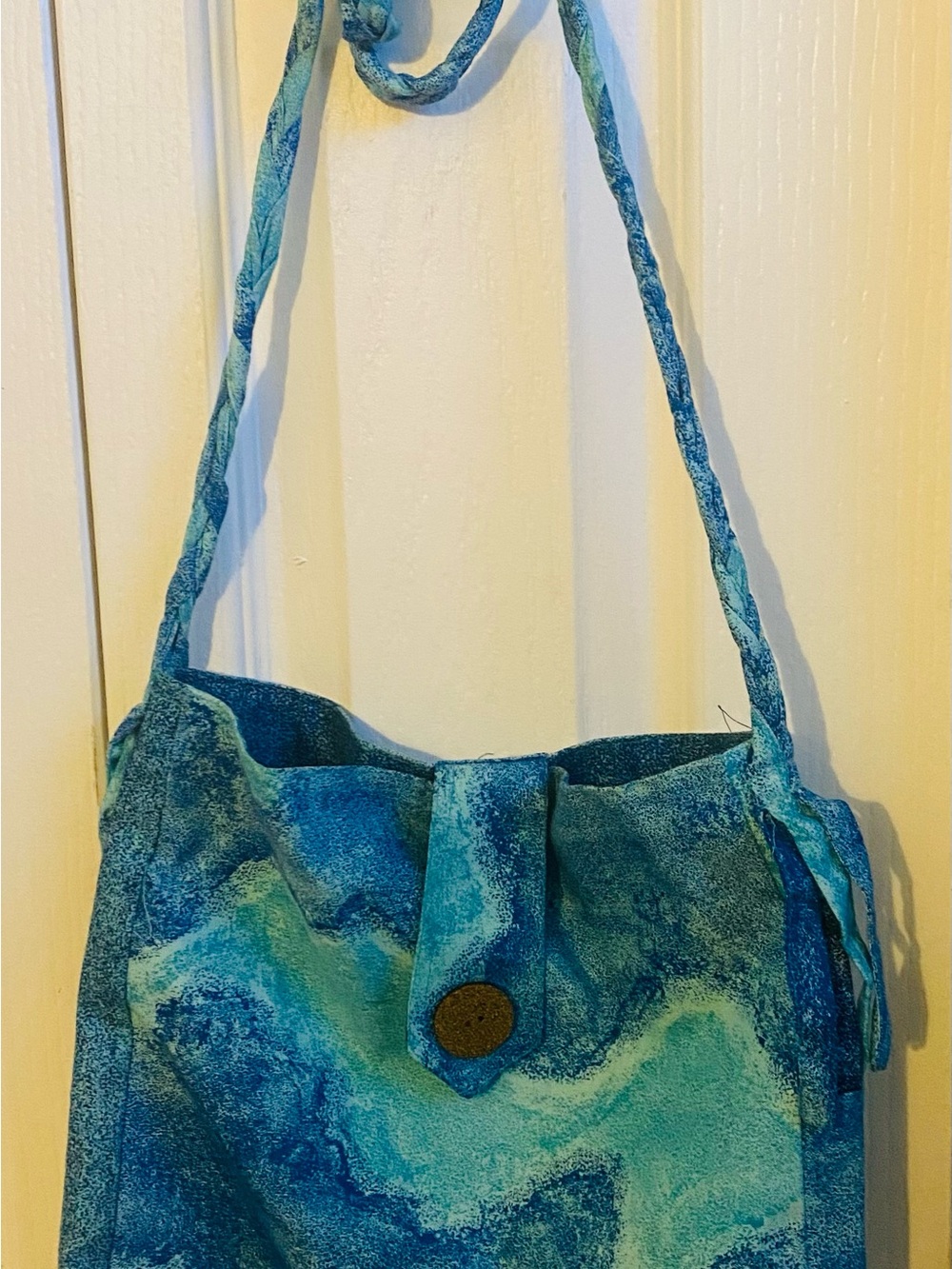 Blue Marble Shoulder Bag - Unbranded